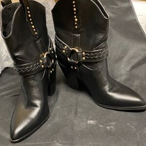 Jessica Simpson Black Studded Heeled Boots